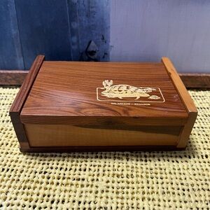 Galapagos Wooden Box with Turtle Motif